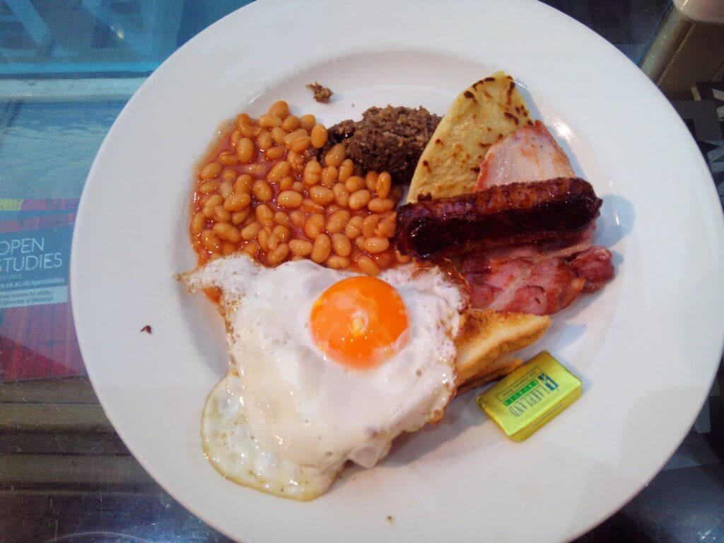 Picture of a traditional Irish breakfast.