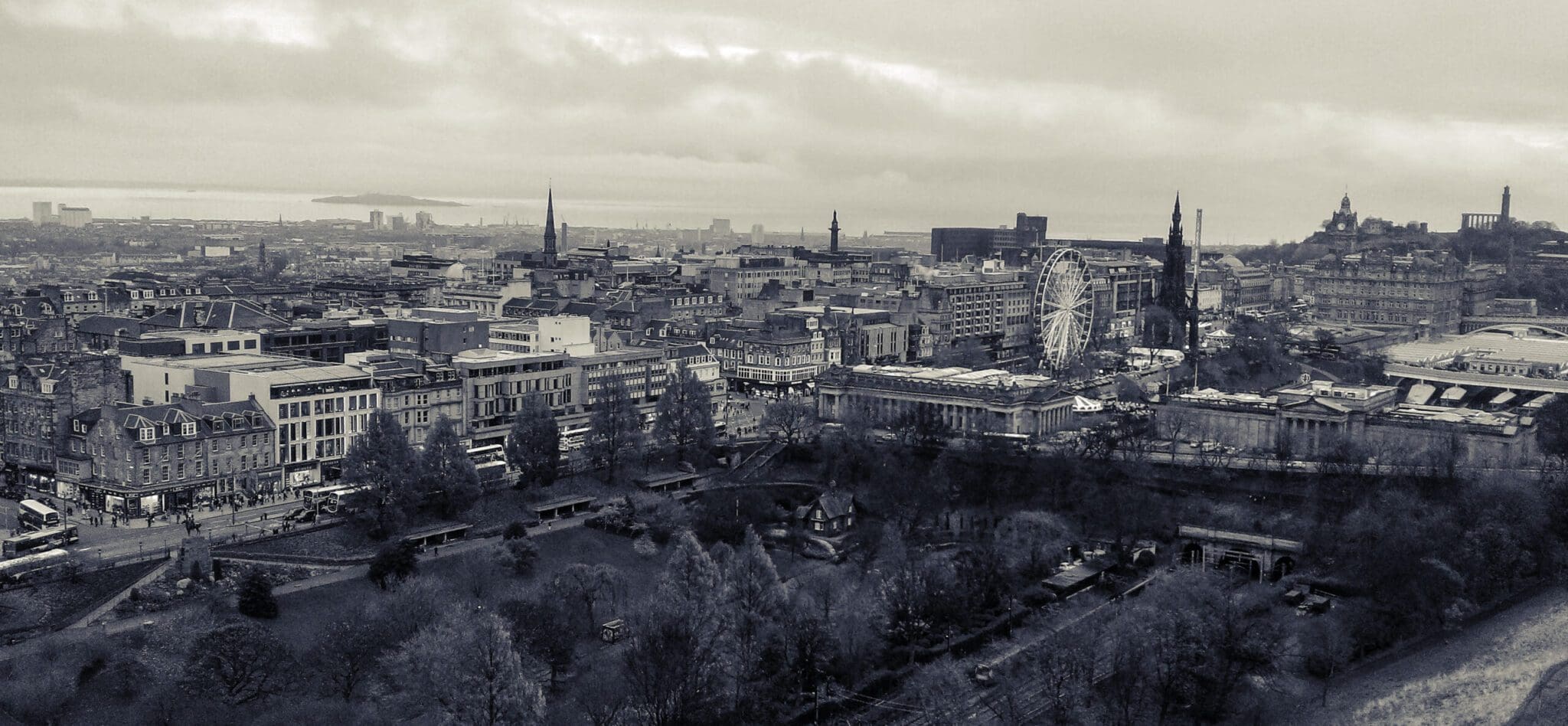 View of the city centre from Edinburgh Castle
