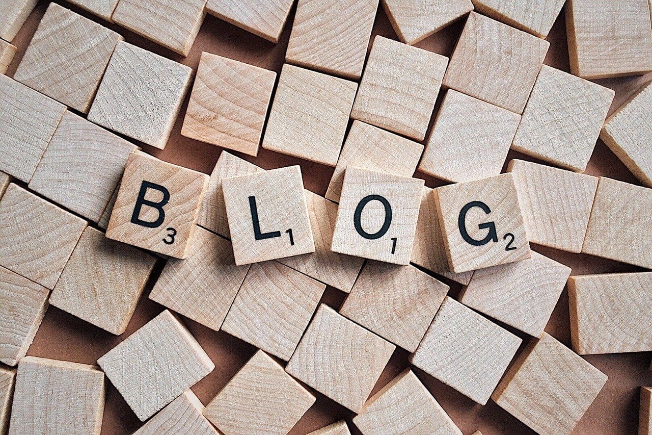 blog spelled out using wooden blocks